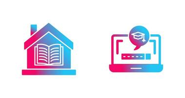 Digital Learning and Homeschooling Icon vector