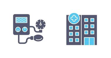 Arterial Pressure and Hospital Icon vector