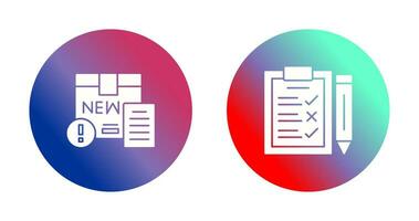 New Product and Clipboard Icon vector