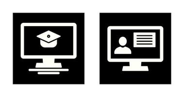 Online Course and distance Icon vector