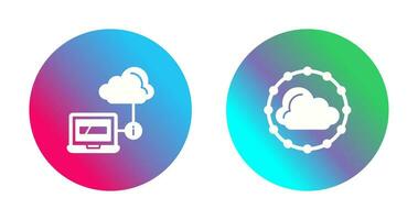 Laptop and Cloud Icon vector