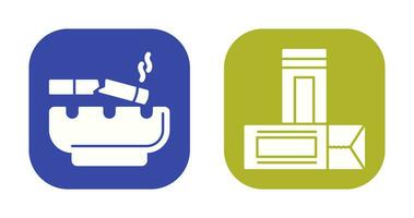 Broken Cigarette and Chewing Gum Icon vector