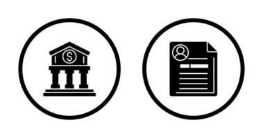 Bank and Contract Icon vector