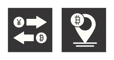 Exchange and Bitcoin Placeholder Icon vector