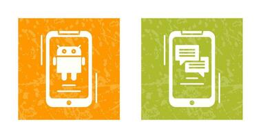 Android and Text Icon vector