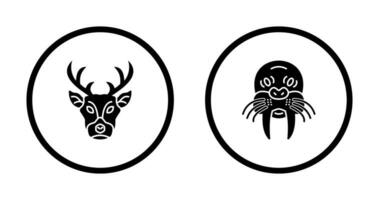 Deer and animal Icon vector