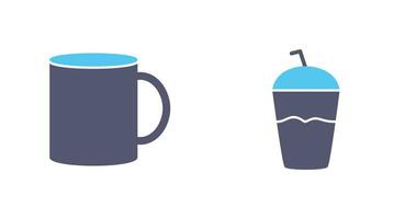 Coffee mug and Frappe Icon vector