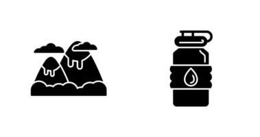 Mountain and Water  Icon vector