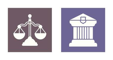 Balance and Courthouse Icon vector