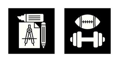 Study Tools and Sport Faculty Icon vector