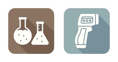 Flask and indicator Icon vector