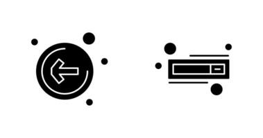 Left Arrow and Switch Icon vector