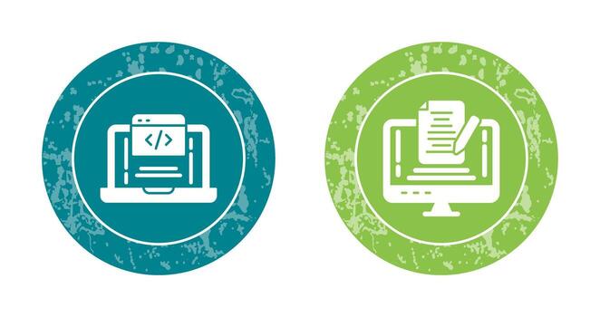 codificación y Nota icono vector