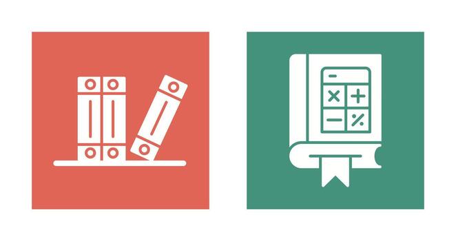 Archive and Mathematics Icon vector