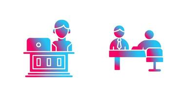 Employee and Evaluating work Icon vector