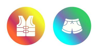 Life jacket and Swim Suit Icon vector