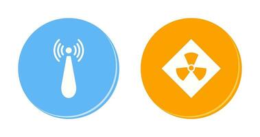 non ionizing radiation and radiation Icon vector