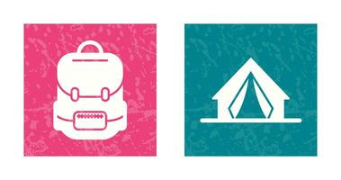 Bag and Camp Icon vector