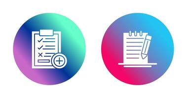 Medical Examination List and Check Up List Icon vector