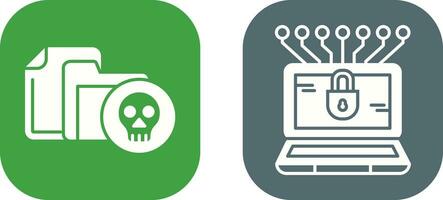 Infected File and Money Hacking Icon vector