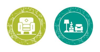 Armchair and Living Room Icon vector