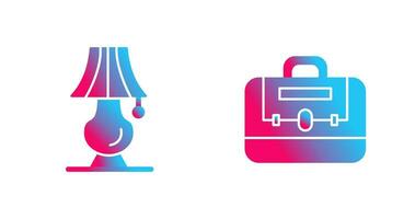 Lamp and briefcase Icon vector