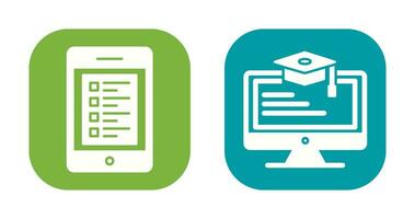 Online Test and Online Learning Icon vector