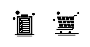 List and trolley Icon vector