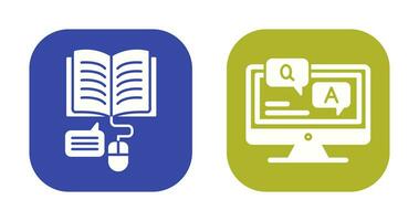 Online Learning and Faq Icon vector