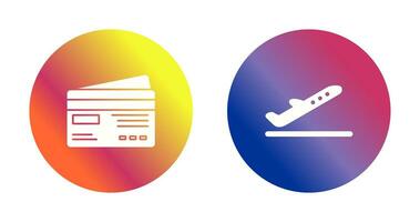 Credit Card and Departure Icon vector