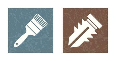 Paint Brush and Dyupel Icon vector