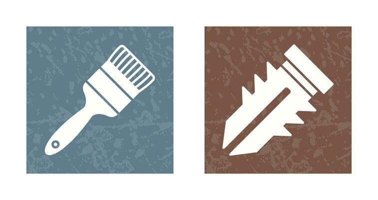 Paint Brush and Dyupel Icon