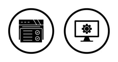 Web Browser and Monitor Screen Icon vector