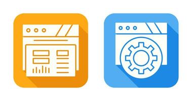 Dashboard and Browser Icon vector