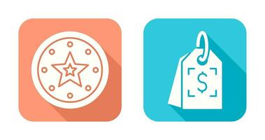 Recommended and Price Tag Icon vector