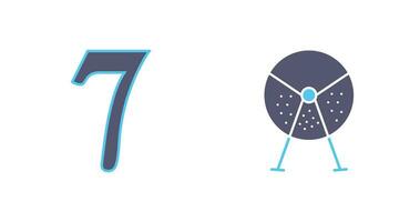 number sevens and lottery machine  Icon vector