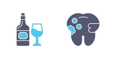 Wine and Caries Icon vector