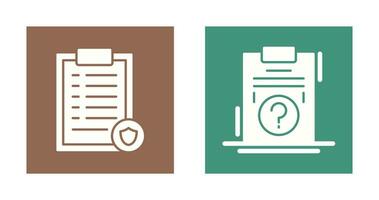 List Protection and Question Icon vector