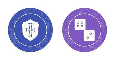 Dice and Shield Icon vector