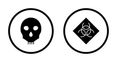 danger and biological hazard  Icon vector