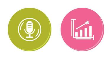 Microphone and Line Bars Icon vector