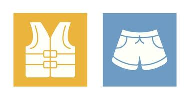 Life jacket and Swim Suit Icon vector