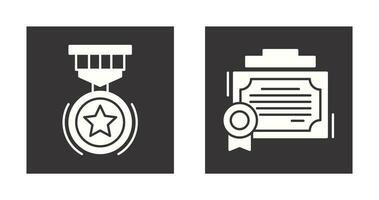 Medal and Certificate Icon vector