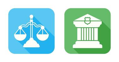 Balance and Courthouse Icon vector