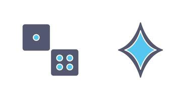 dice and diamond and  Icon vector