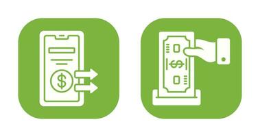 Deposit and Transfer Icon vector