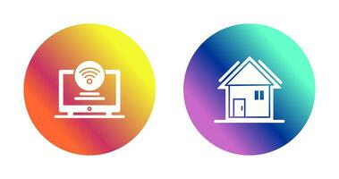 Led and Home Icon vector