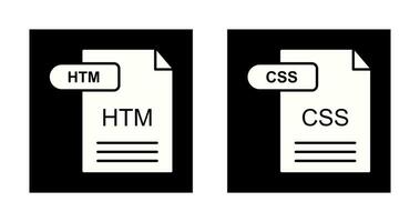 HTM and CSS Icon vector