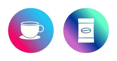 tea and coffee packet Icon vector