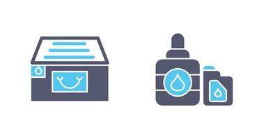 File Cabinet and Ink Cartridge Icon vector